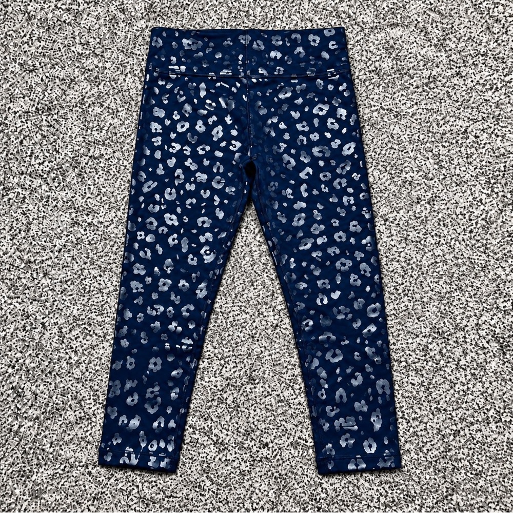 Terez ✦ Blue Foil Leopard Print Leggings (S)